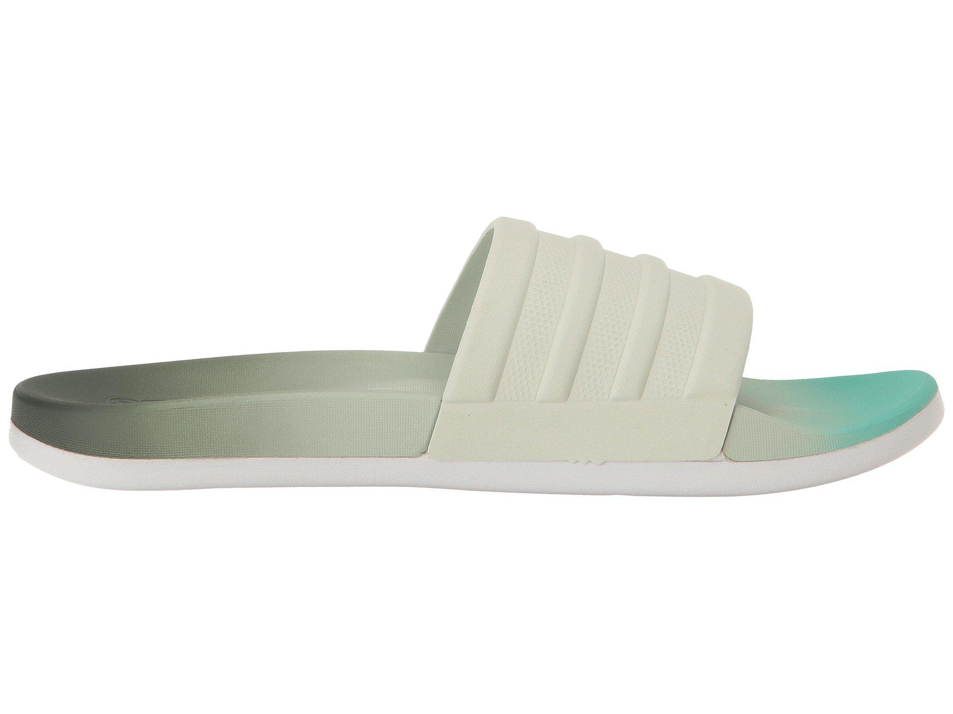 adidas cloudfoam slides green